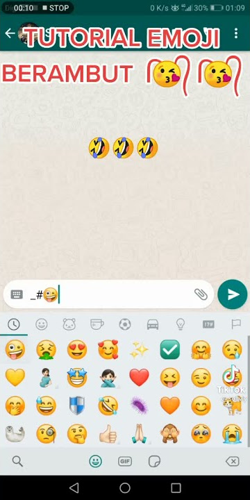 Cara buat emot berambut😂