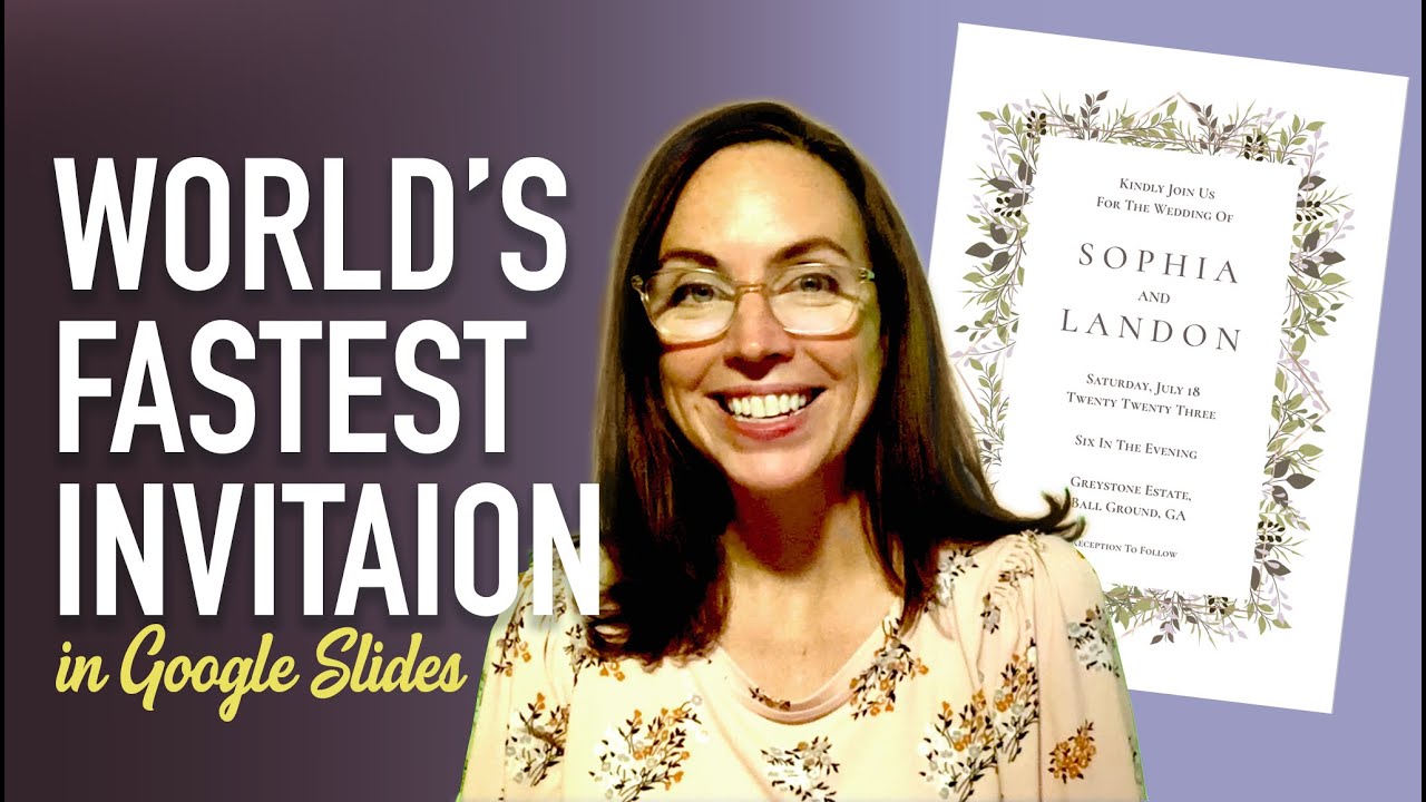 World's Fastest Wedding Invitation Design! YouTube