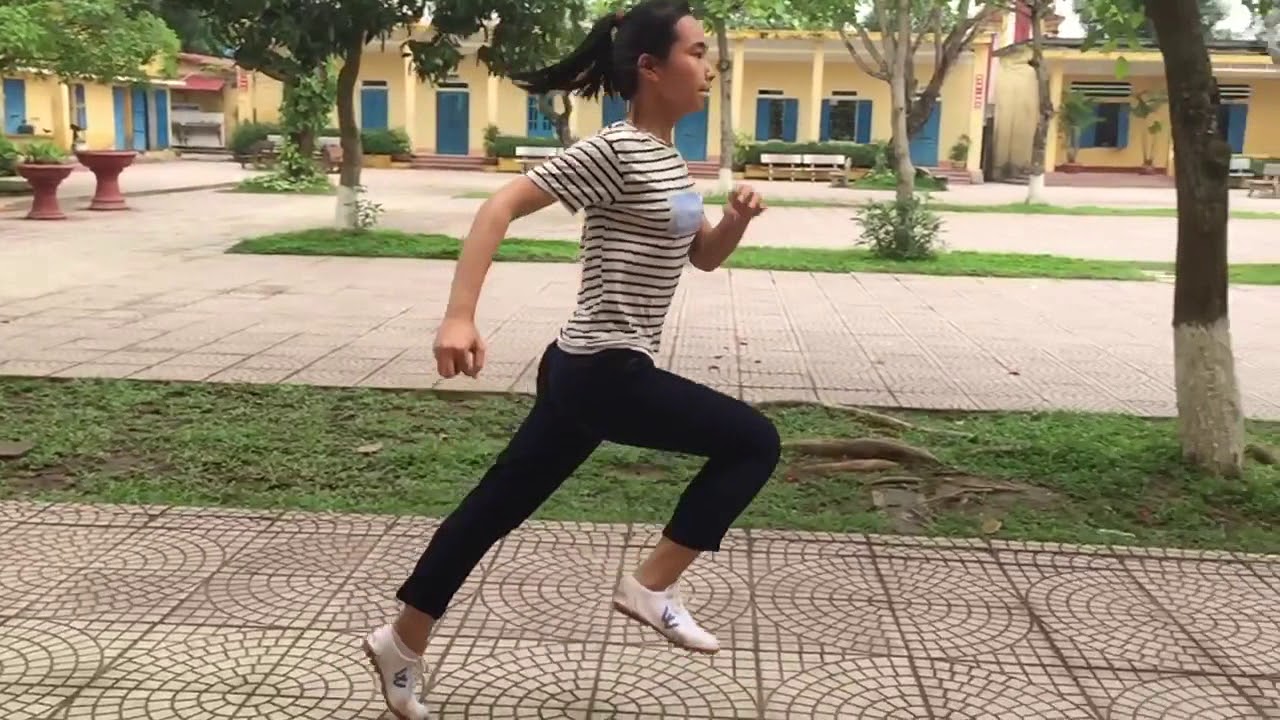 Kỹ thuật chạy đạp sau THCS Nam Mỹ Nam Trực Nam Định - youtube