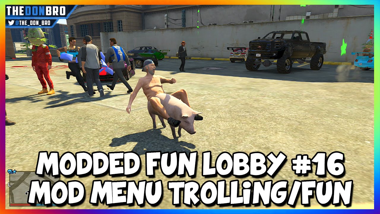 GTA 5 ONLINE - MODDED FUN LOBBY #16 - MOD MENU TROLLING-FUN (GTA 5 MODS)