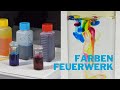 Farbenfeuerwerk mit Wasser und Öl