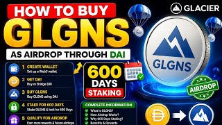 glgns as airdrop through 600 Days staking Via Dai
