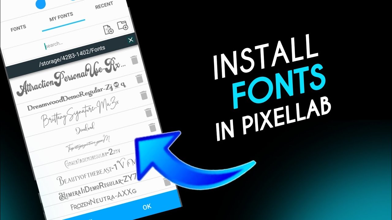 How To Add New Fonts In Pixellab Pixellab Me Font Kaise Add Kare