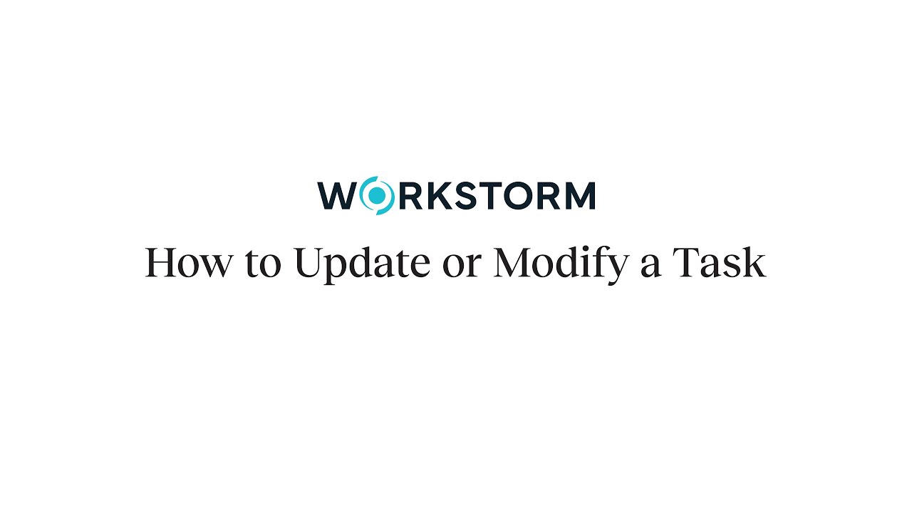 How to Update or Modify a Task - YouTube