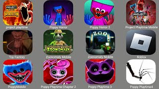 Poppy Playtime 4,Poppy Playtime 3,Poppy 3 Roblox,Poppy Horror 2,Project Playtime 2,Zoonomaly Mobile