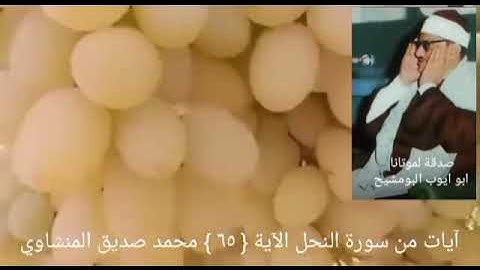 الشيخ محمد صديق المنشاوي _ والله أنزل من السمآء مآء فأحيا به الأرض بعد موتها سورة النحل الآية { ٦٥ }