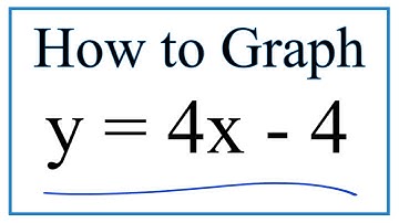 How to Graph the Equation  y = 4x - 4