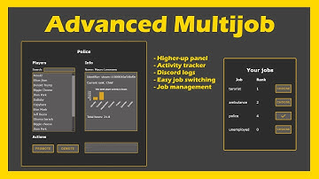 ADVANCED MULTIJOB script for fivem | Higher-up menu | Activity diagram | Discord Logs