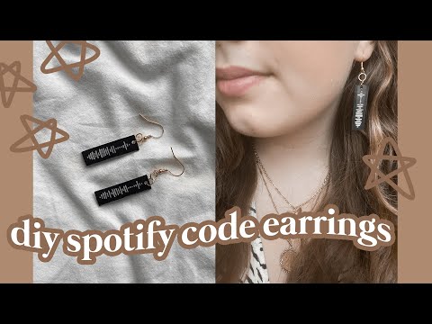 Diy Spotify Code Earrings Youtube