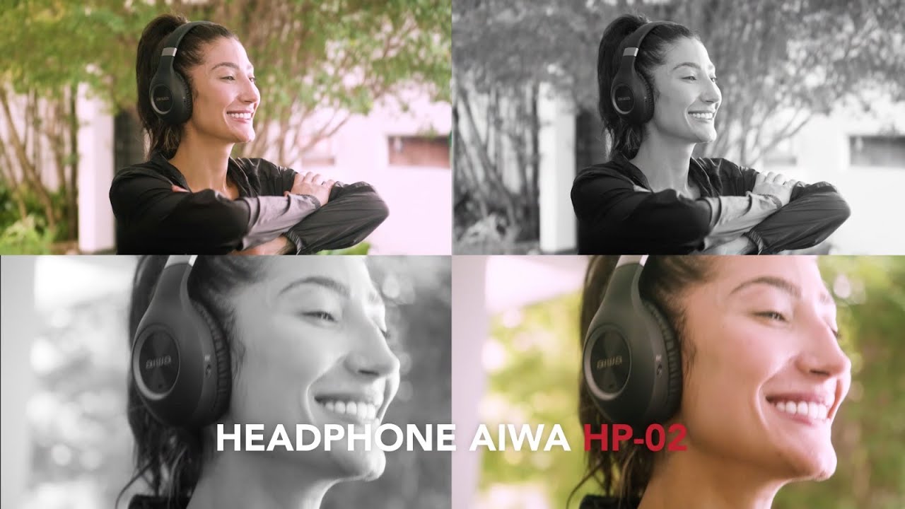 Headphone Aiwa AWS-HP-02-B Bluetooth ANC Dobrável Preto