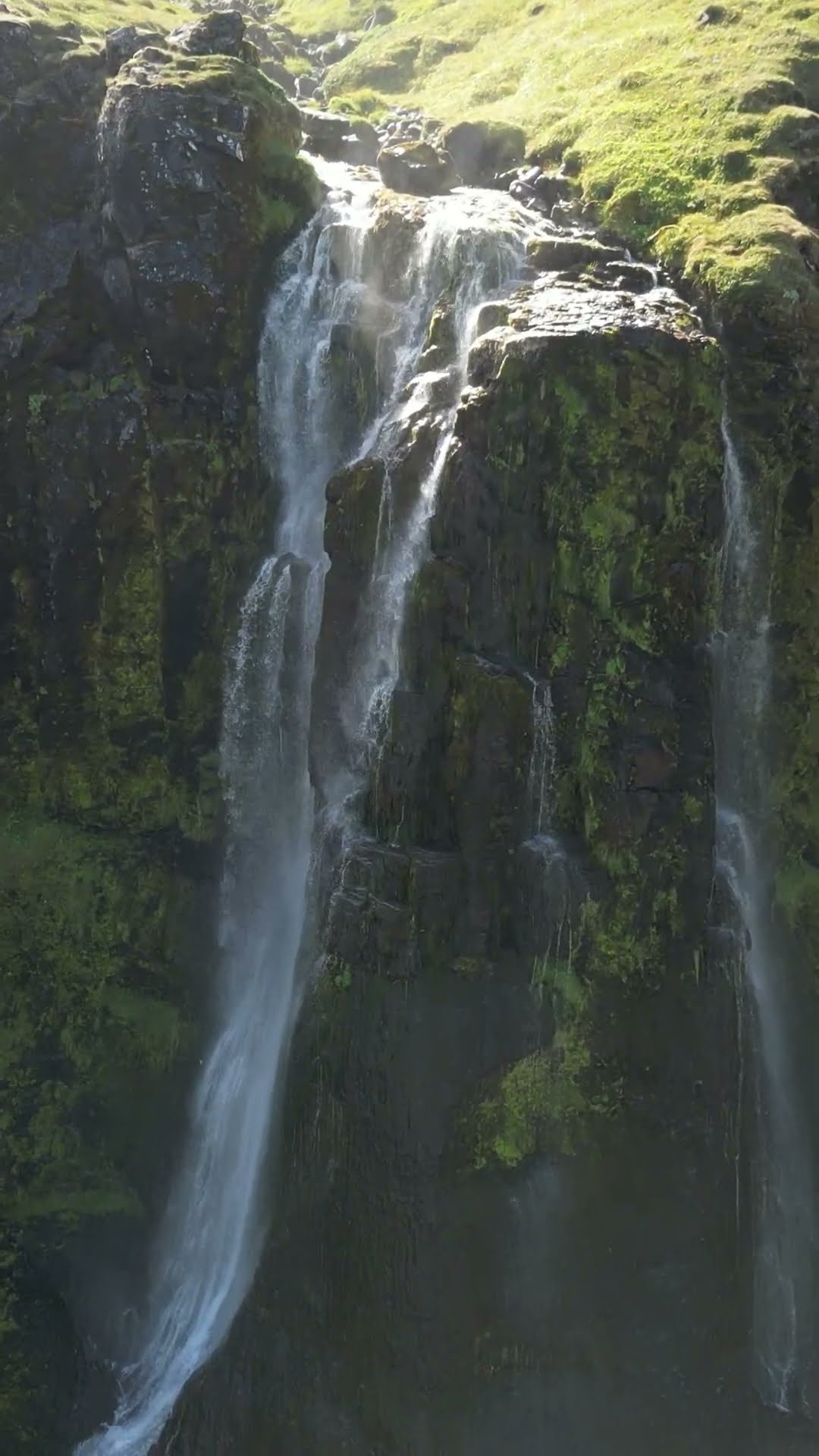 Baejarfoss ('Town Falls') in #iceland | No Music | No Commentary — Bæjarfoss — video poster