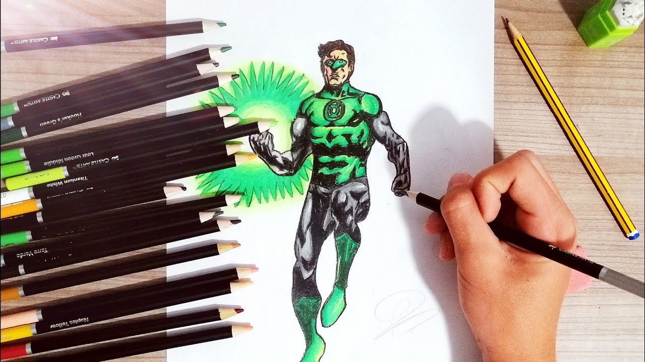 green lantern pencil drawings