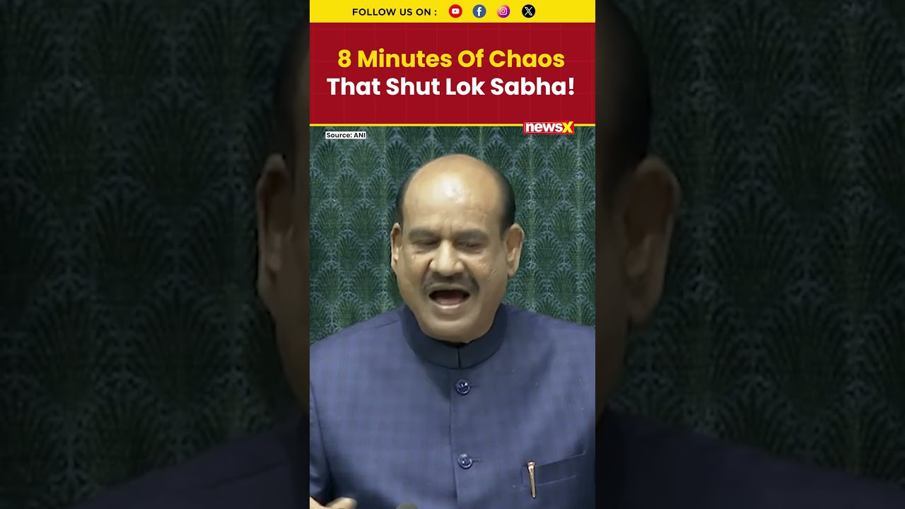 Just 8 Minutes! Parliament In Chaos, Lok Sabha Adjourned Quickly  | 