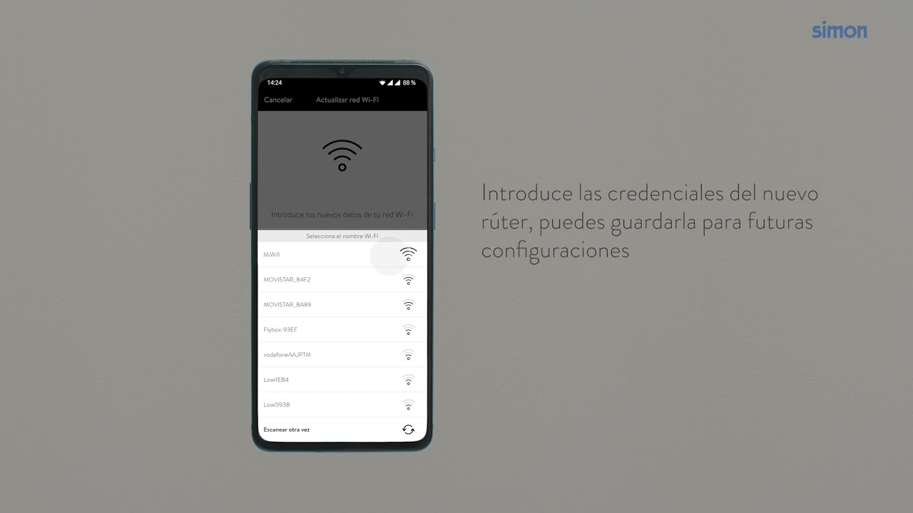 Watch App Simon iO: cómo actualizar credenciales Wi-Fi | Simon 270 on YouTube.