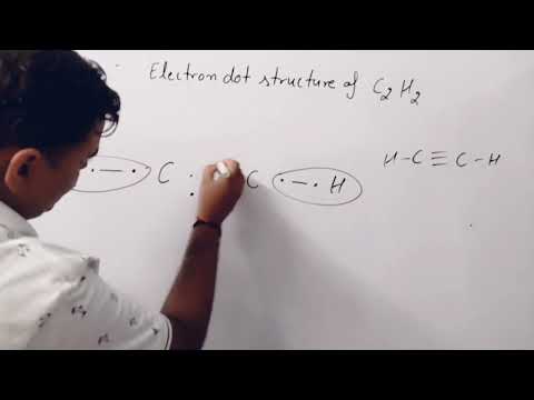 electron dot structure of ethyne C2H2 Lewis structure of ethyne C2H2 ...