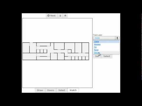 Indoor Tracking Project: Visualisation with JavaScript SVG (Raphael JS)