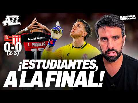 AZZARO REACCIÓN - ESTUDIANTES FINALISTA DE LA LIBERTADORES: LE GANÓ POR PENALES A FLAMENGO EN BRASIL