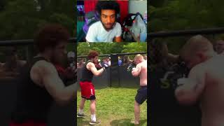 😳🥊 Backyard MMA had no chill #BackyardMMA #FightNight #MMACommunity #ReactionVideo #ViralClips