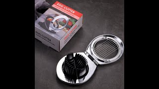 Bugucat Egg Slicer, 304 Stainless Steel  Egg Splitter Chopper with 2 in 1 Kitchen Tool for Eggs