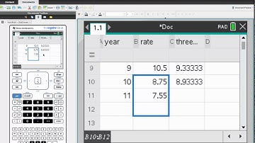 Three mean smoothing using TI nSpire CAS