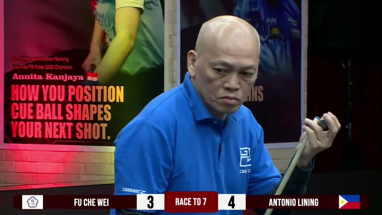Чемпионат Азии по бильярду 2026 // Антонио Лининг 🇵🇭 🆚 🏴‍☠️ Фу Че Вэй