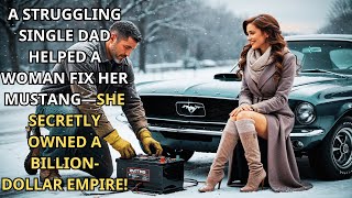 A STRUGGLING SINGLE DAD HELPED A WOMAN FIX HER MUSTANG—SHE SECRETLY OWNED A BILLION-DOLLAR EMPIRE!