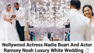 Nollywood Actress Nadia Buari And Actor Ramsey Noah Luxury White Wedding That Got Everyone Talking