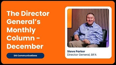 The Director General’s Monthly Column: December 2025