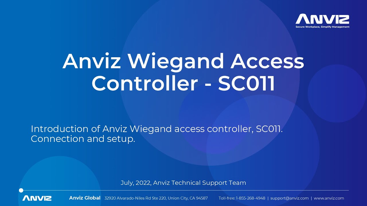 Anviz Public Training Course 5.4: Aniz Wiegand Access Controller - SC011