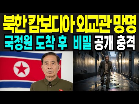 북한 캄보디아 외교관 김일성종합대학 컴퓨터공학도 탈북,  국정원에  도착 후 눈물바다.  #시니어오디오북#북한이야기#탈북자이야기