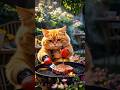 Orange cat: 🐈🍗 #funnyshorts #orangecat #youtubeshorts #viralvideo #comedy #funnymoments