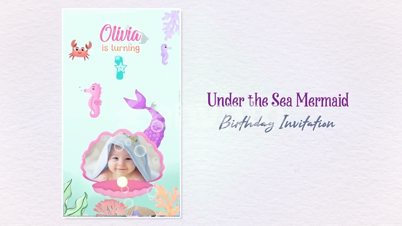 After Effects Template - Under the Sea Mermaid Birthday Invitation Videohive