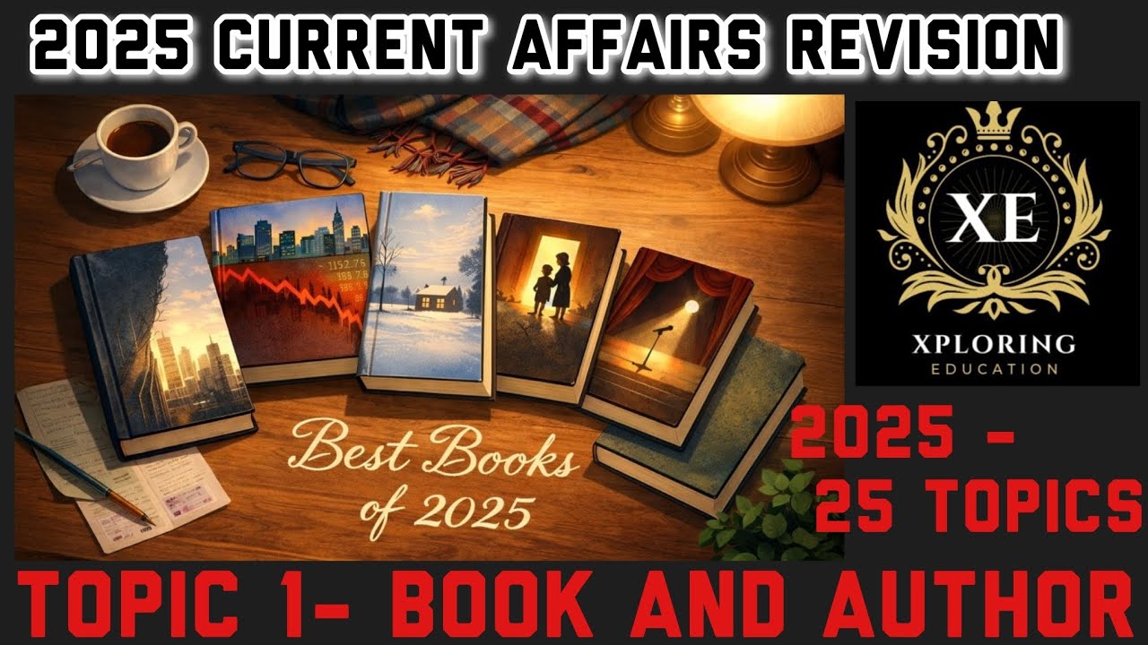 Books and author -2025 Current affairs 2025- 25 topic - YouTube