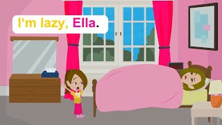 Lazy Ella's mom - Simple English Story - Comedy Animated Story - Ella English