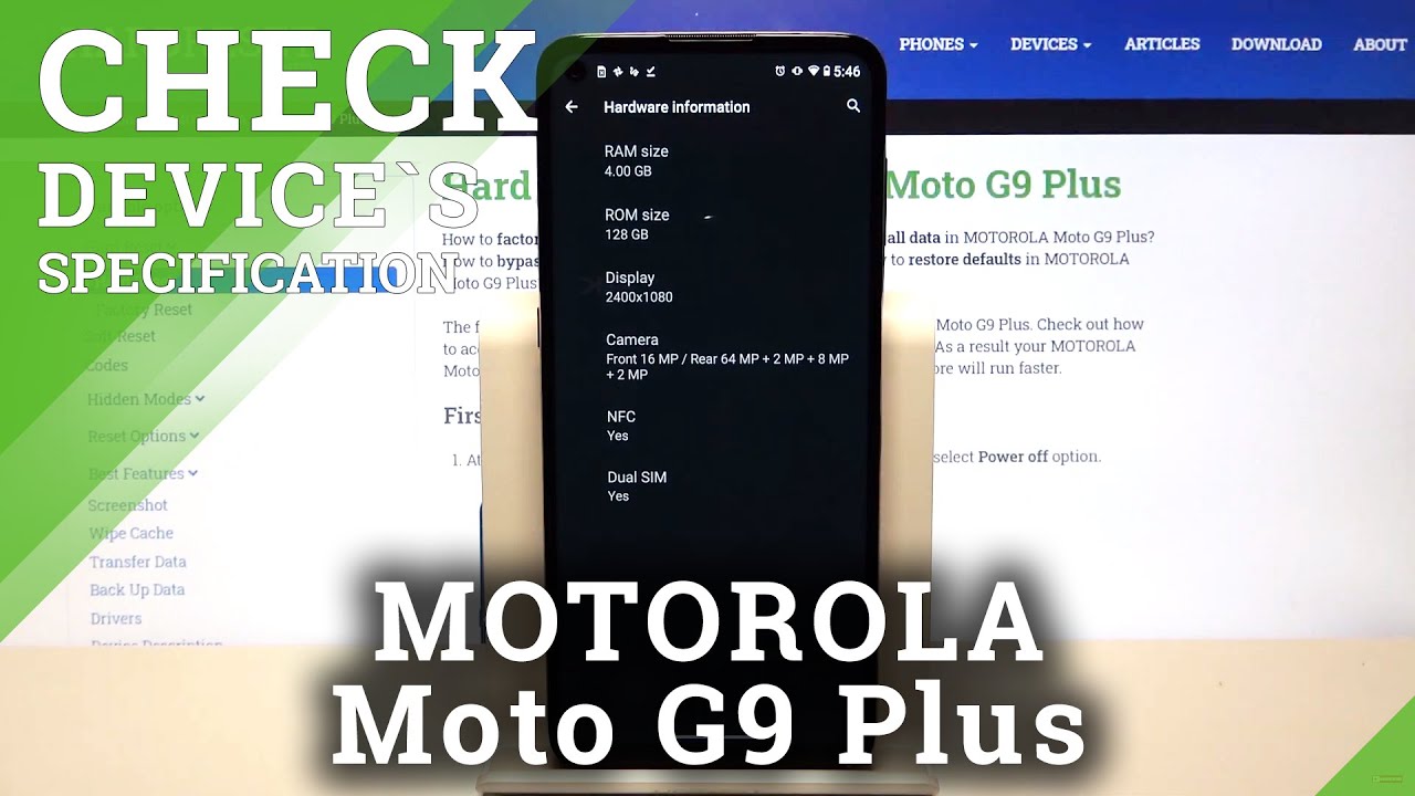 MOTOROLA Moto G9 Plus – Android Details & Phone Specification