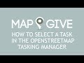 Select a task in the openstreetmap tasking manager