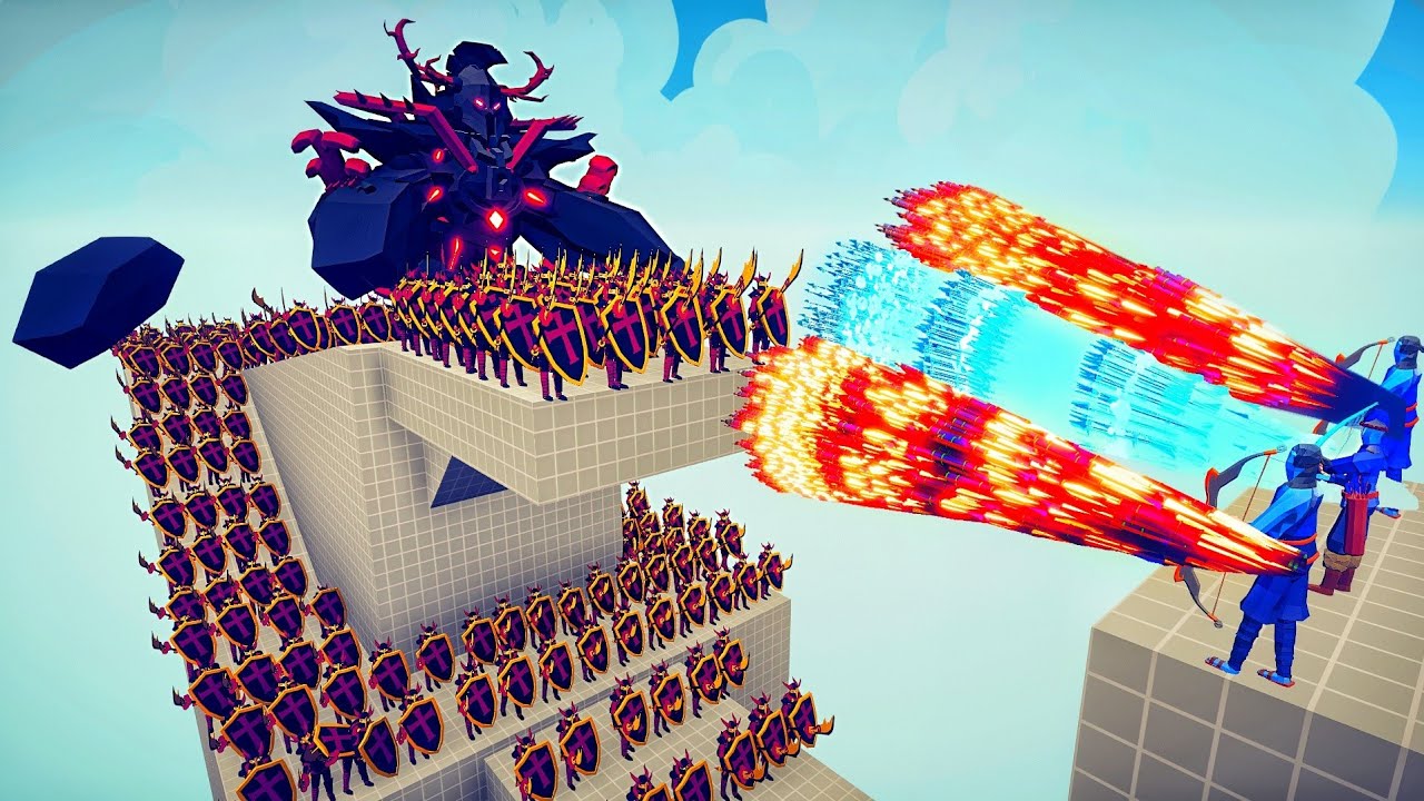 100x DARK KNIGHTS + DARK GOLEM vs 3x EVERY GOD - Totally Accurate Battle Simulator TABS