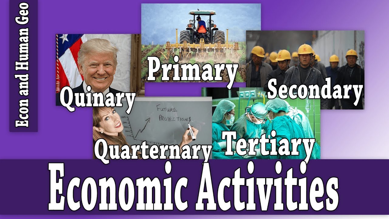 Economic Activities Primary Secondary Tertiary Quaternary Quinary Ap Human Geography Youtube