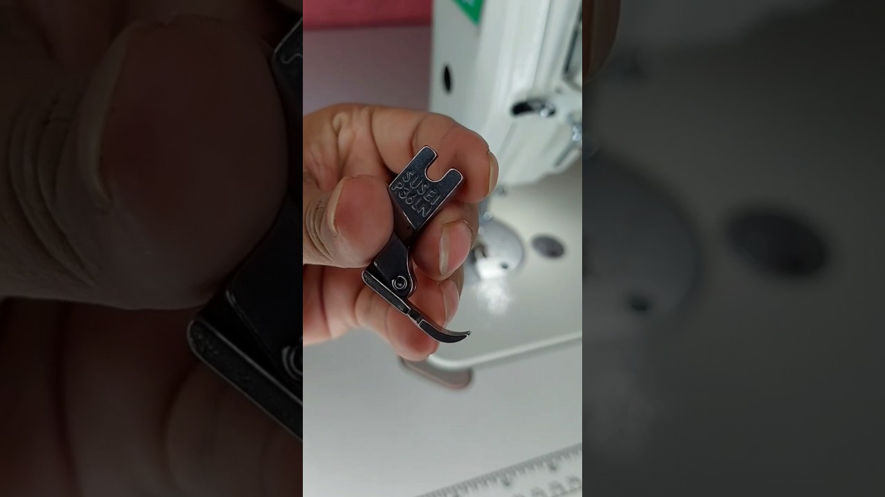 how to set single foot perfectly for elictic sewing machine and piping setting 