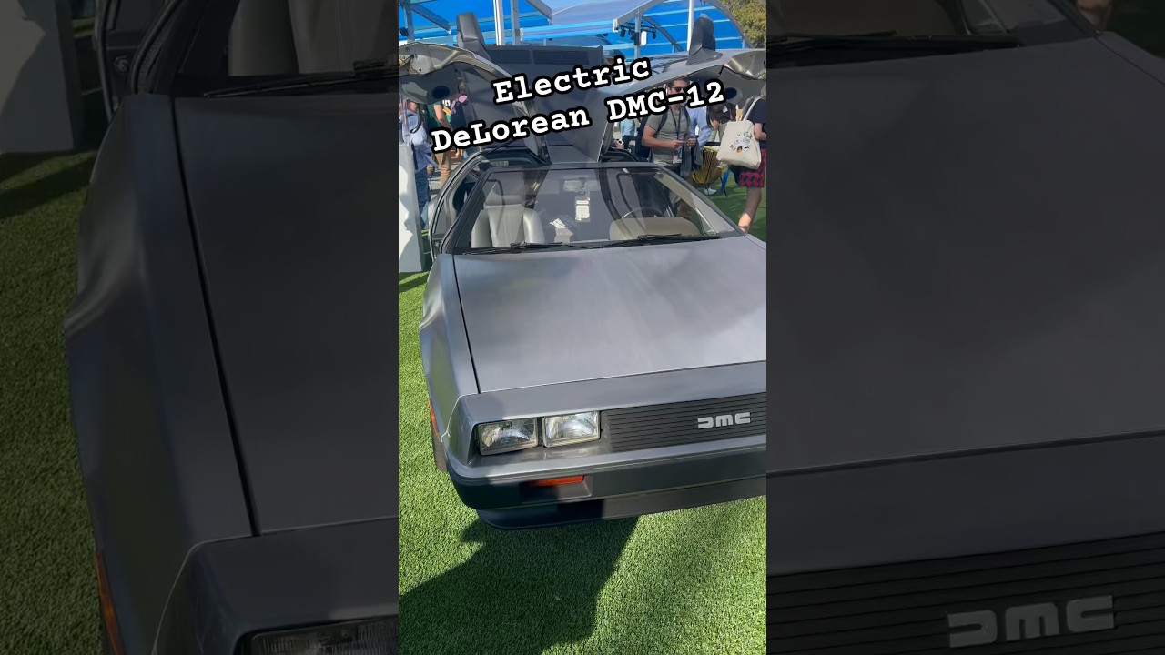 Electric DeLorean DMC-12 from Back To The Future at Google I/O 2024: 