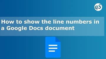 How to show the line numbers in a Google Docs document