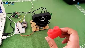 Detection and tracking of a moving object using webcam controlled by ESP32
