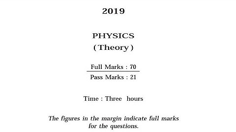 PHYSICS (2019) QUESTION PAPER OF H.S 2ND YEAR AHSEC