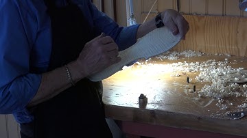 Violinmaker Peter Westerlund Part 23b Planing the back and connecting it to the top pitch