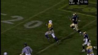 1997 - LSU's Rondell Mealey rushes 78 yards against Notre Dame