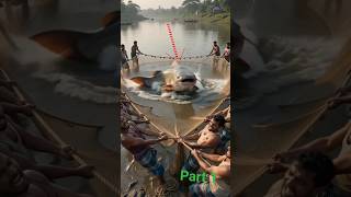 😱 Massive Giant Fish Caught in Village River! 🐟 Epic Fishing Adventure Part 1 #Shorts