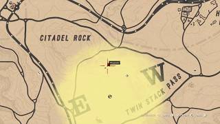 RDR2 Online - Citadel Rock and Twin Stack Pass Treasure Location Map  Rank 45