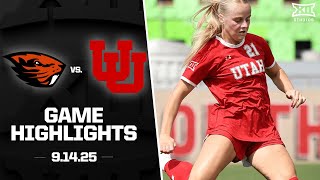 Information Oregon State vs. Utah Highlights (9.14.25) | 2025 Big 12 Women's Soccer Update