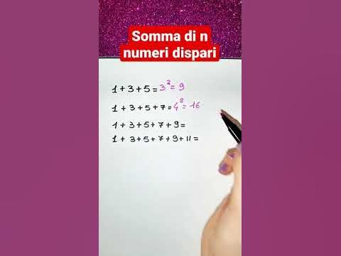 Somma dei primi n numeri dispari #matematicaconlidia #matematica #perte ...