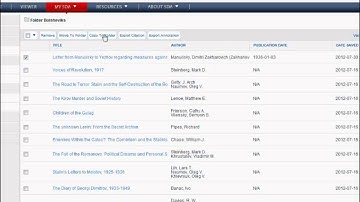 Stalin Digital Archive Beta Tutorial Video: My Library
